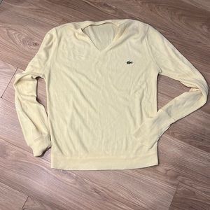 Vintage pale yellow Lacoste sweater